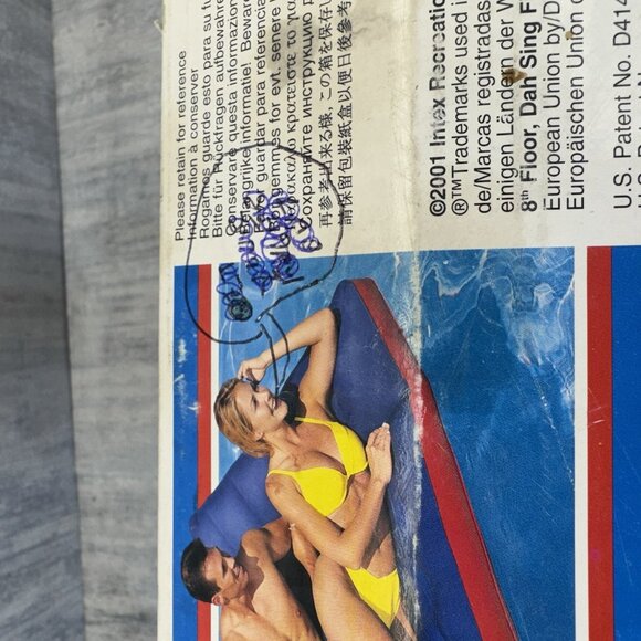 Intex Sport Set Inflatable Camping Mat Air Mattress Double 78x 51 Fabric Rayon - Picture 11 of 11